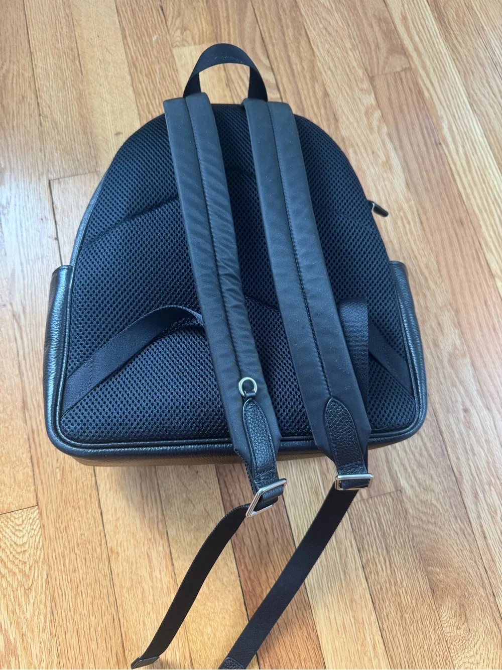 Coach Black Signature Mini Backpack with Gold Logo